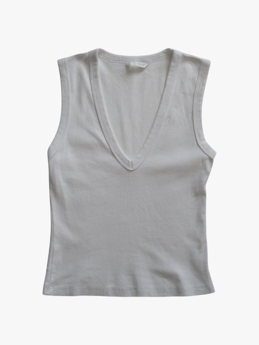 ZARA | 100% COTTON V-NECK TANK TOP - Picture 2 of 3